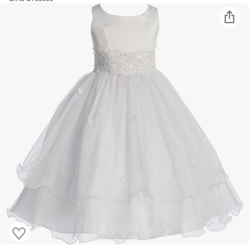 First Communion Dress - Flower Girl Dress - girls size 5/6 and 7/8